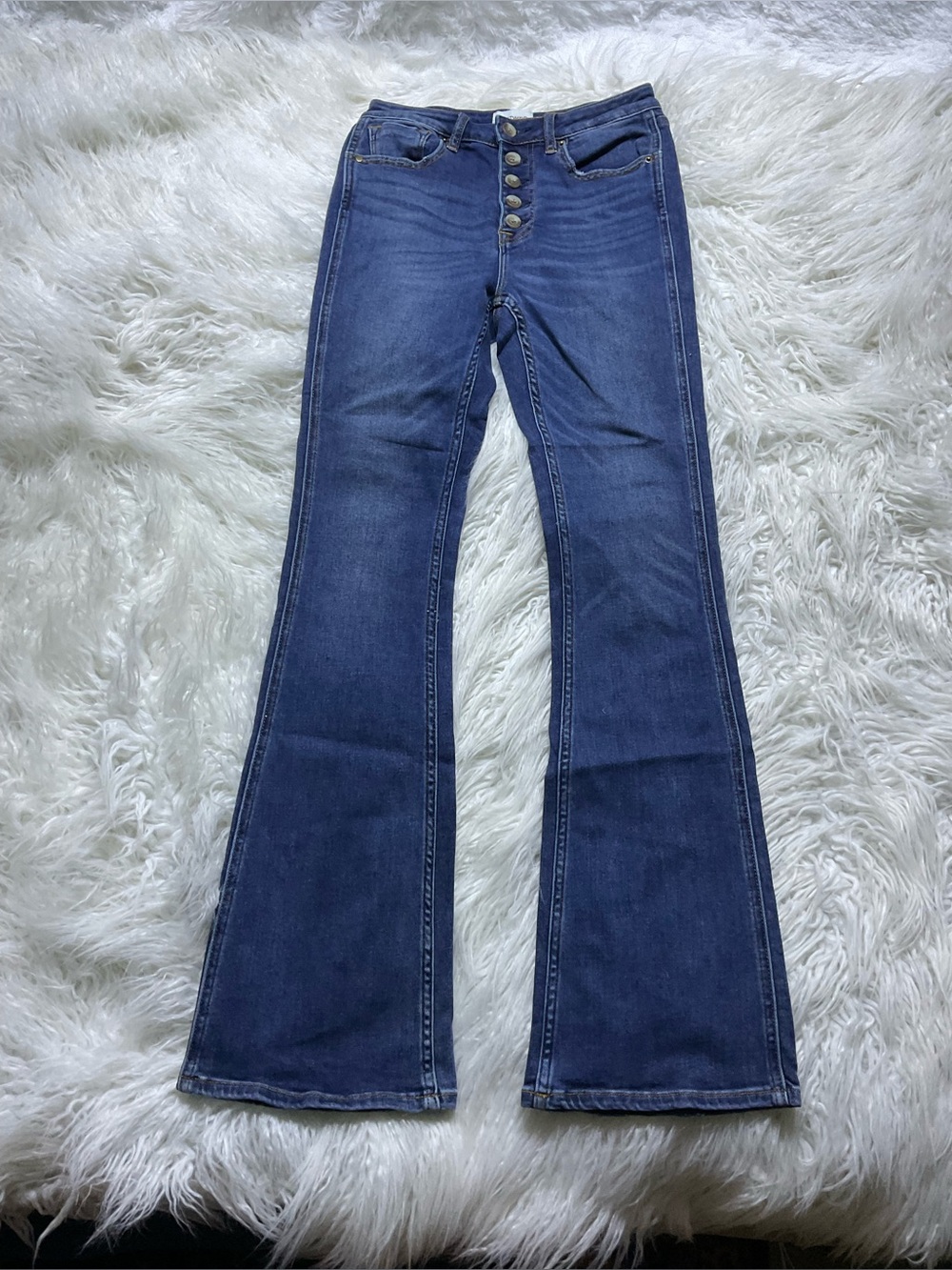 Driftwood Flare Button Fly Jeans